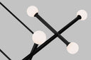 Nodes Large Linear Chandelier | Midnight Black