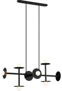 Nodes Large Linear Chandelier | Midnight Black