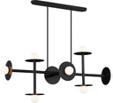 Nodes Large Linear Chandelier | Midnight Black