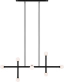 Nodes Large Linear Chandelier | Midnight Black