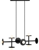 Nodes Large Linear Chandelier | Midnight Black