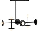 Nodes Large Linear Chandelier | Midnight Black
