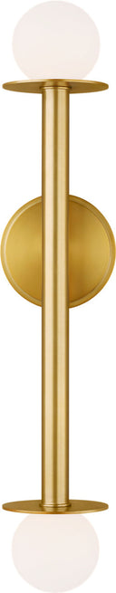 Nodes Double Sconce | Burnished Brass