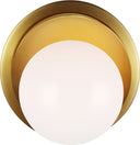 Nodes Large Angled Sconce | Burnished Brass