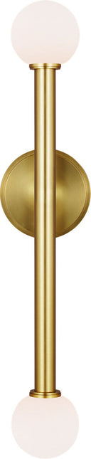 Nodes Double Sconce | Burnished Brass