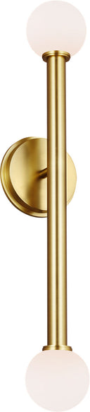 Nodes Double Sconce | Burnished Brass