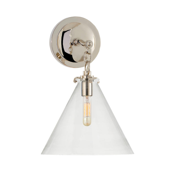 Katie Conical Sconce | Polished Nickel - Clear Glass | AS IS
