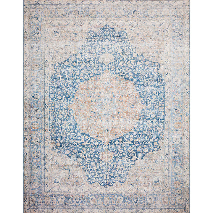 Layla Rug | 7'-6" x 9'-6" | Blue / Tangerine | AS IS