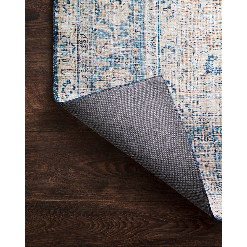 Layla Rug | 7'-6" x 9'-6" | Blue / Tangerine | AS IS