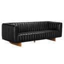 Khann Sofa | Ebony Black Leather