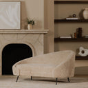 Abigail Chaise Light Brown Faux Shearling