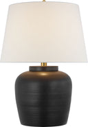Nora Medium Table Lamp | Matte Black | Linen Shade