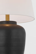 Nora Medium Table Lamp | Matte Black | Linen Shade