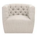 Marcel Swivel Club Chair | Performance Bisque French Linen