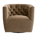 Marcel Swivel Club Chair | Caramel Velvet