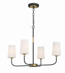 Niles 29'' Black Forged + Modern Gold Chandelier
