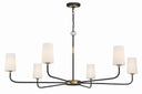 Niles 54'' Black Forged + Modern Gold Chandelier