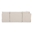 Fable Slipcover Dining Banquette L-Shape Beige 96 in.