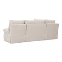 Fable Slipcover Dining Banquette L-Shape Beige 96 in.