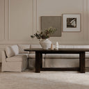 Fable Slipcover Dining Banquette L-Shape Beige 100.5 in.