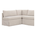 Fable Slipcover Dining Banquette L-Shape Beige 125.5 in.