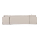 Fable Slipcover Dining Banquette U-Shape Beige 129 in.