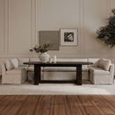 Fable Slipcover Dining Banquette U-Shape Beige 154 in.