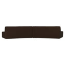 Naomi 2 Piece Convex Modular Sectional Dark Brown