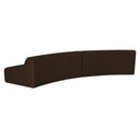 Naomi 2 Piece Convex Modular Sectional Dark Brown