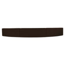 Naomi 3 Piece Concave Modular Sectional Dark Brown