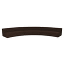 Naomi 3 Piece Concave Modular Sectional Dark Brown