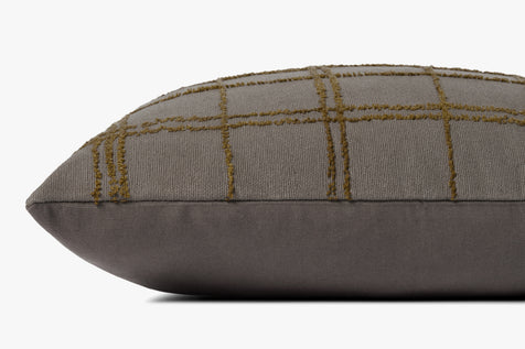 Edward Charcoal / Olive Pillow