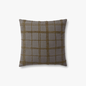 Edward Charcoal / Olive Pillow