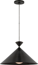 Orsay Grande Pendant | Bronze | White Glass