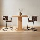 Freeman Barstool Grazed Brown Leather - Set Of Two