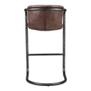 Freeman Barstool Grazed Brown Leather - Set Of Two