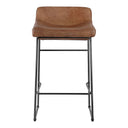 Starlet Counter Stool Open Road Brown Leather - Set Of Two