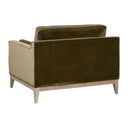 Parker Post Modern Sofa Chair | Olive Velvet