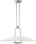 Cara Medium Sculpted Pendant | Polished Nickel | Plaster White Shade