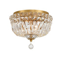 Roslyn 10'' Aged Brass Flush Mount