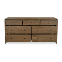 Riley 7 Drawer Dresser Oak