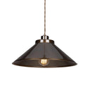 Rio Vintage Brass Pendant Light 15"