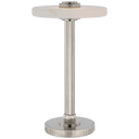 Aran 9" Rechargeable Accent Lamp | Polished Nickel and Alabaster