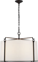 Aspen Large Hanging Shade | Blackened Rust | Linen Shade
