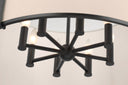 Aspen Large Hanging Shade | Blackened Rust | Linen Shade
