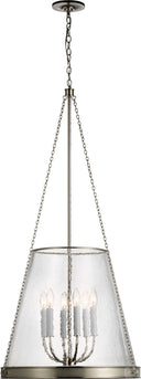Reese 22" Pendant | Polished Nickel | Clear Restoration Glass