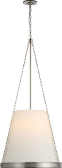 Reese 22" Pendant | Polished Nickel | Linen Shade