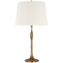Romero Medium Table Lamp | Hand-Rubbed Antique Brass | 16" Linen Empire Shade