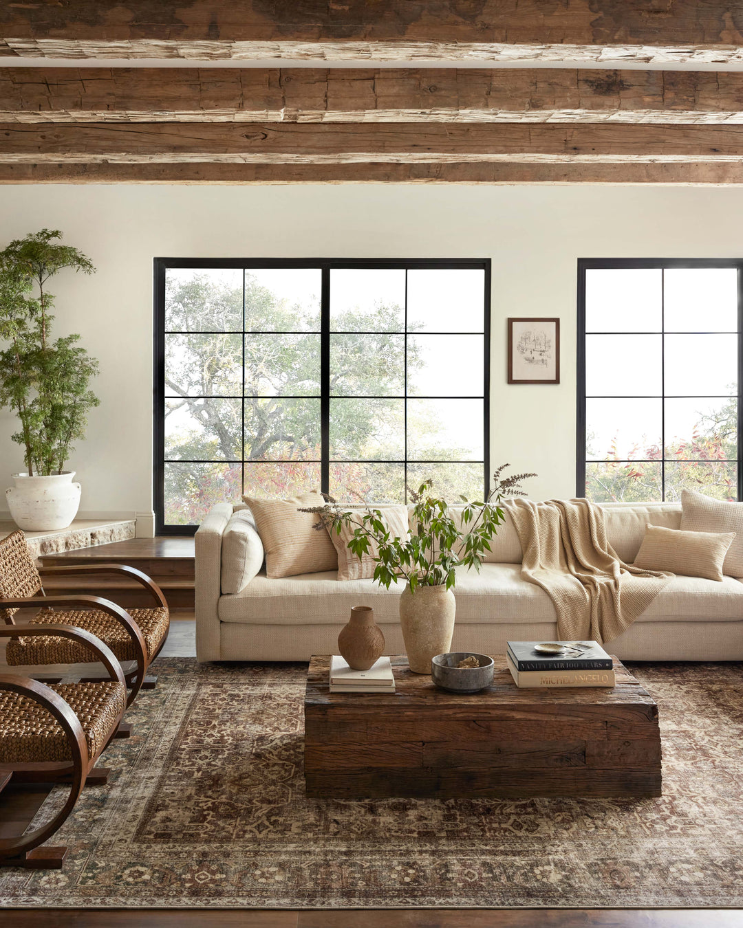 Magnolia Home by Joanna Gaines x Loloi | Sinclair Collection | Rust / Lagoon