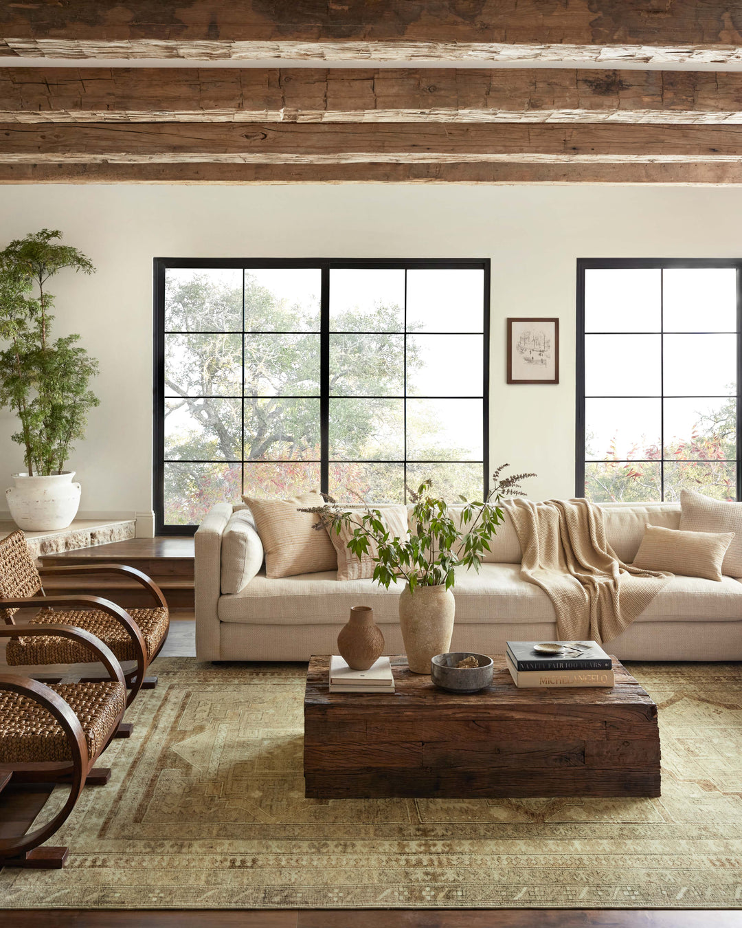 Magnolia Home by Joanna Gaines x Loloi | Sinclair Collection | Khaki / Tobacco